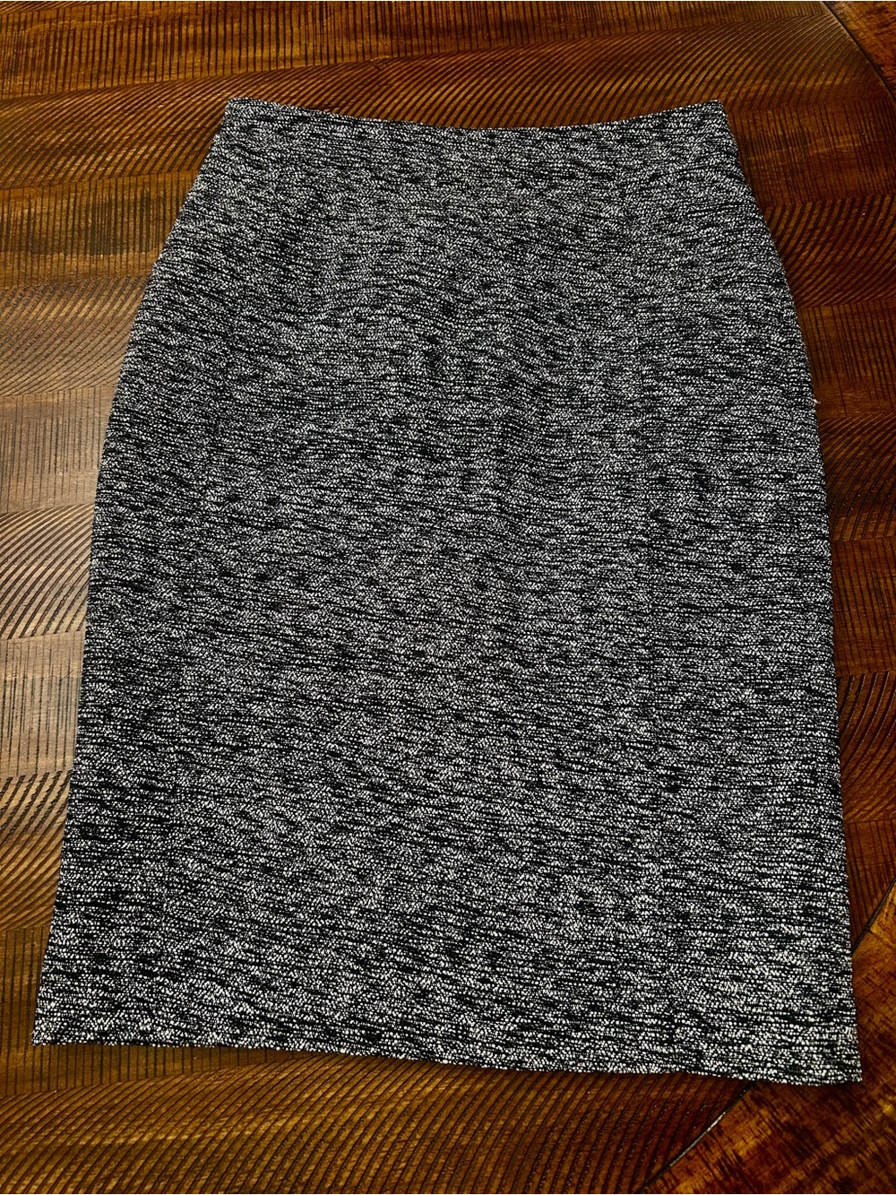 Burberry Black & White Mélange Pencil Skirt